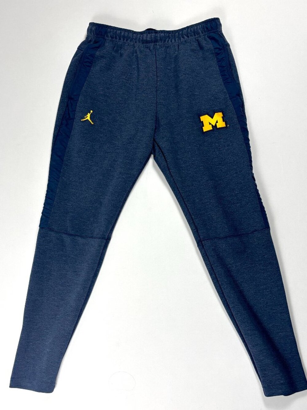 University Michigan Nike Air Jordan Mens Jogger Sweatpants Blue Sz M Fleece UM